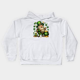 St Patricks Day Leprechaun Kids Hoodie